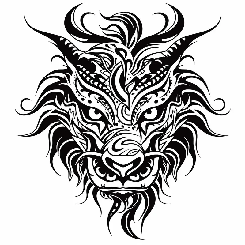 Custom Tribal Tattoo Art Template Designs Midjourney Prompt | PromptBase