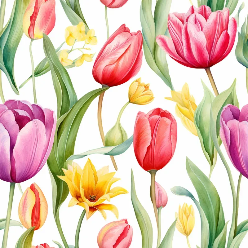 Watercolor Floral Patterns Flower Tiles Midjourney Prompt | PromptBase