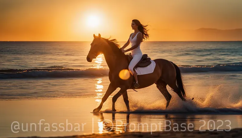 Golden Hour Photography Scenes At The Beach Stable Diffusion Prompt ...