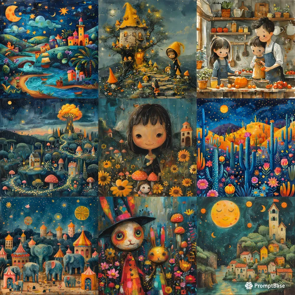 gouache-illustrations-for-kids-storybooks-midjourney-prompt-promptbase