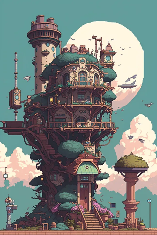 Pixel Art Landscapes Midjourney Prompt | PromptBase