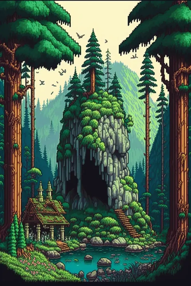 Pixel Art Landscapes Midjourney Prompt | PromptBase
