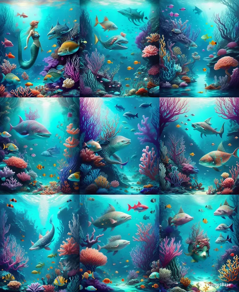 Mystical Underwater Worlds Stable Diffusion Prompt | PromptBase