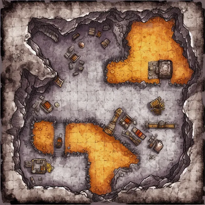 Modular Tabletop RPG Battle Maps Midjourney Prompt | PromptBase