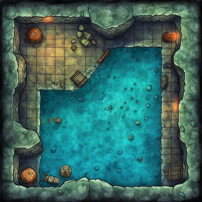 Modular Tabletop RPG Battle Maps Midjourney Prompt | PromptBase