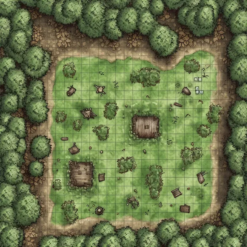 Modular Tabletop RPG Battle Maps Midjourney Prompt | PromptBase