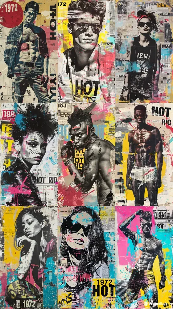 Hot Poster Muscle Pin Up 70s 80s Midjourney Prompt | PromptBase