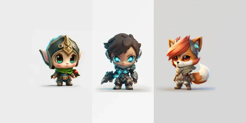 3D Chibi Characters Midjourney Prompt | PromptBase