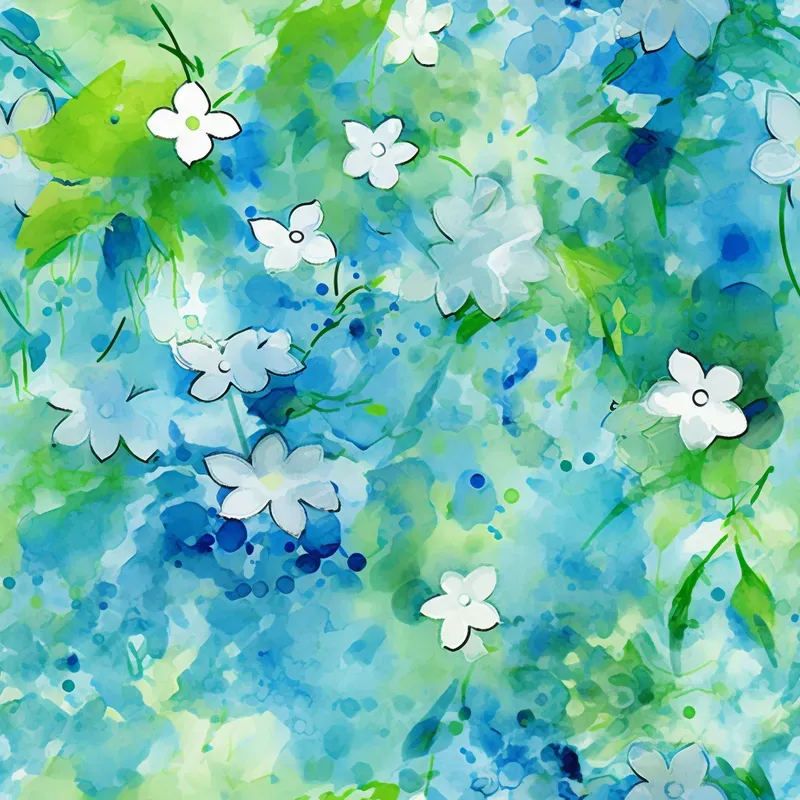 Watercolor Small Blue Flowers Patterns Midjourney Prompt | PromptBase
