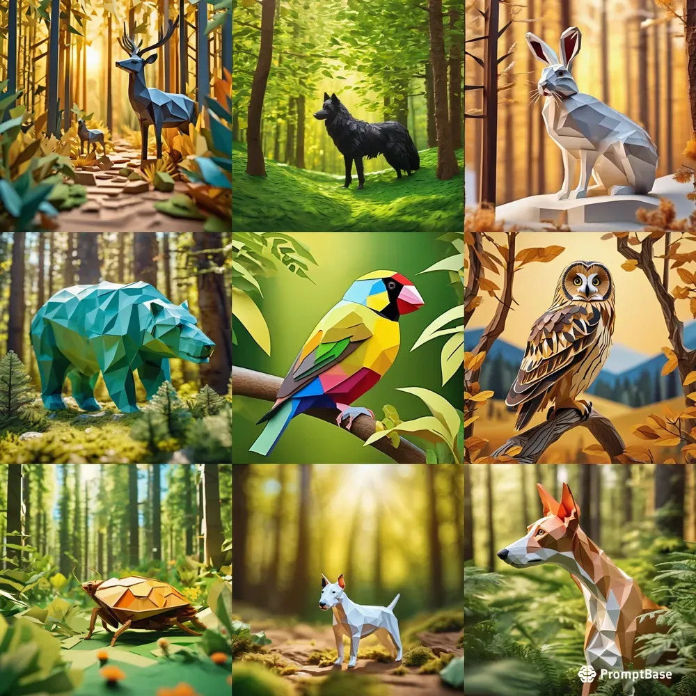 Jungle Animal Paperarts Stable Diffusion Prompt | PromptBase