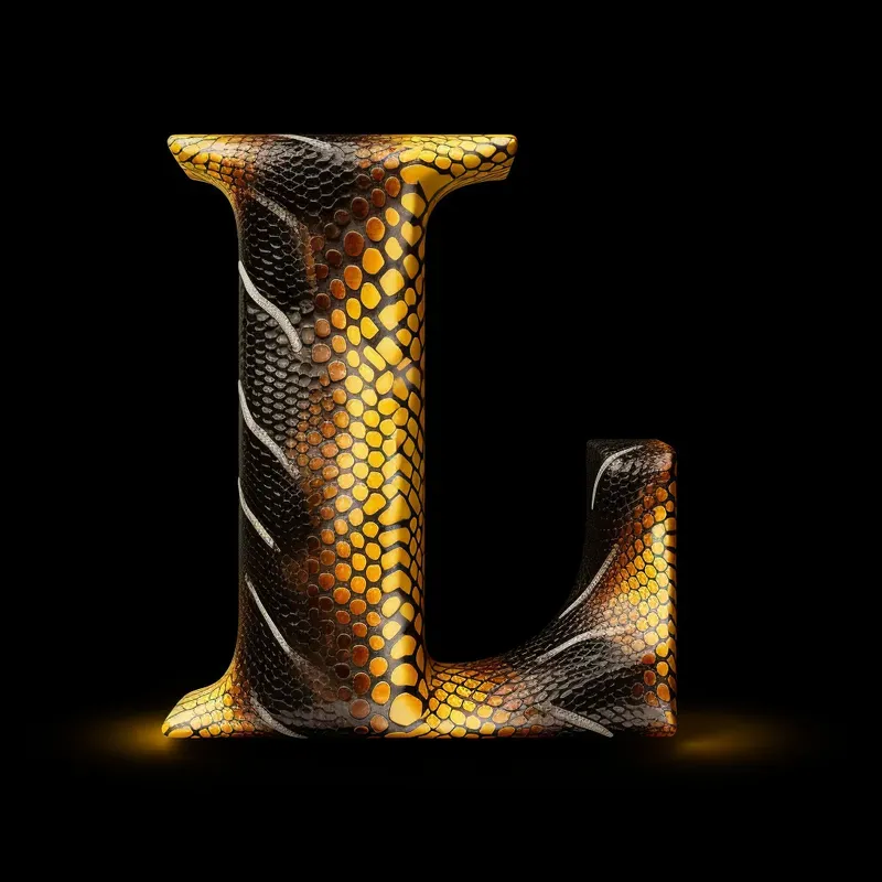 Realistic Snakeskin Logo Lettering Midjourney Prompt | PromptBase