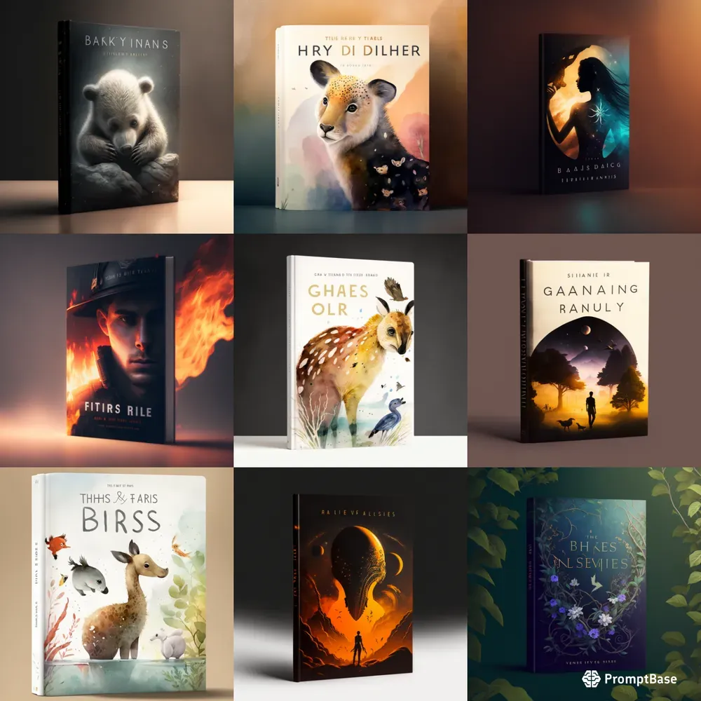 Kids And Adult Illustrated Book Covers Midjourney Prompt | PromptBase