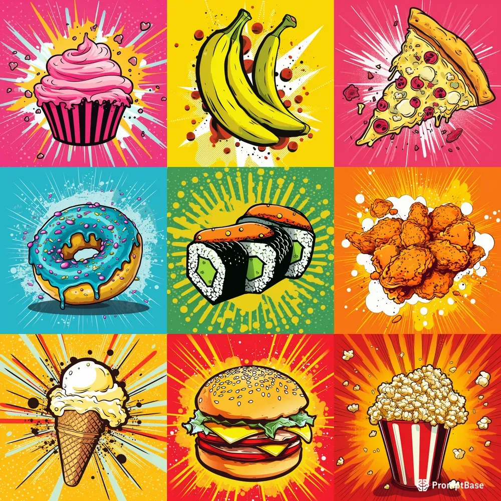 pop-art-foods-midjourney-prompt-promptbase