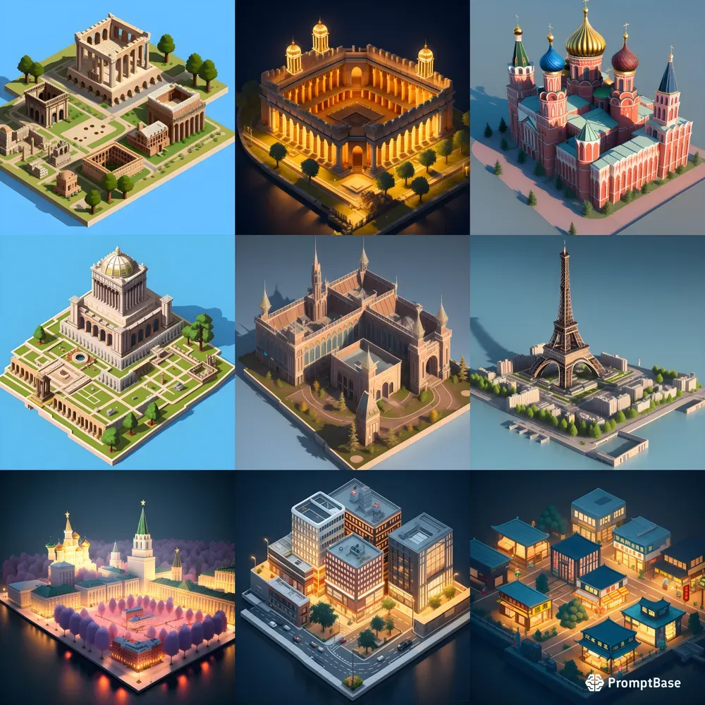 Isometric City Blocks Stable Diffusion Prompt | PromptBase