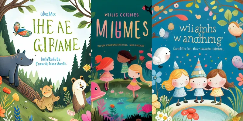 Colorful Childrens Book Cover Midjourney Prompt | PromptBase