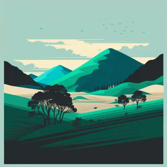 Vector Landscapes Midjourney Prompt | PromptBase