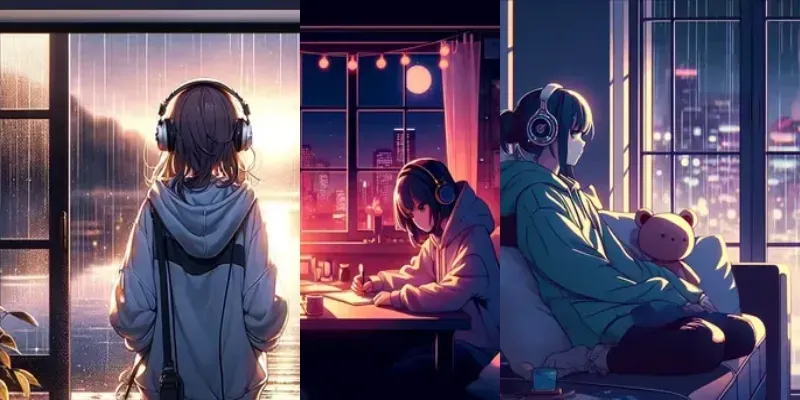 Lofi Music Anime Illustration Wallpapers DALL·E Prompt | PromptBase