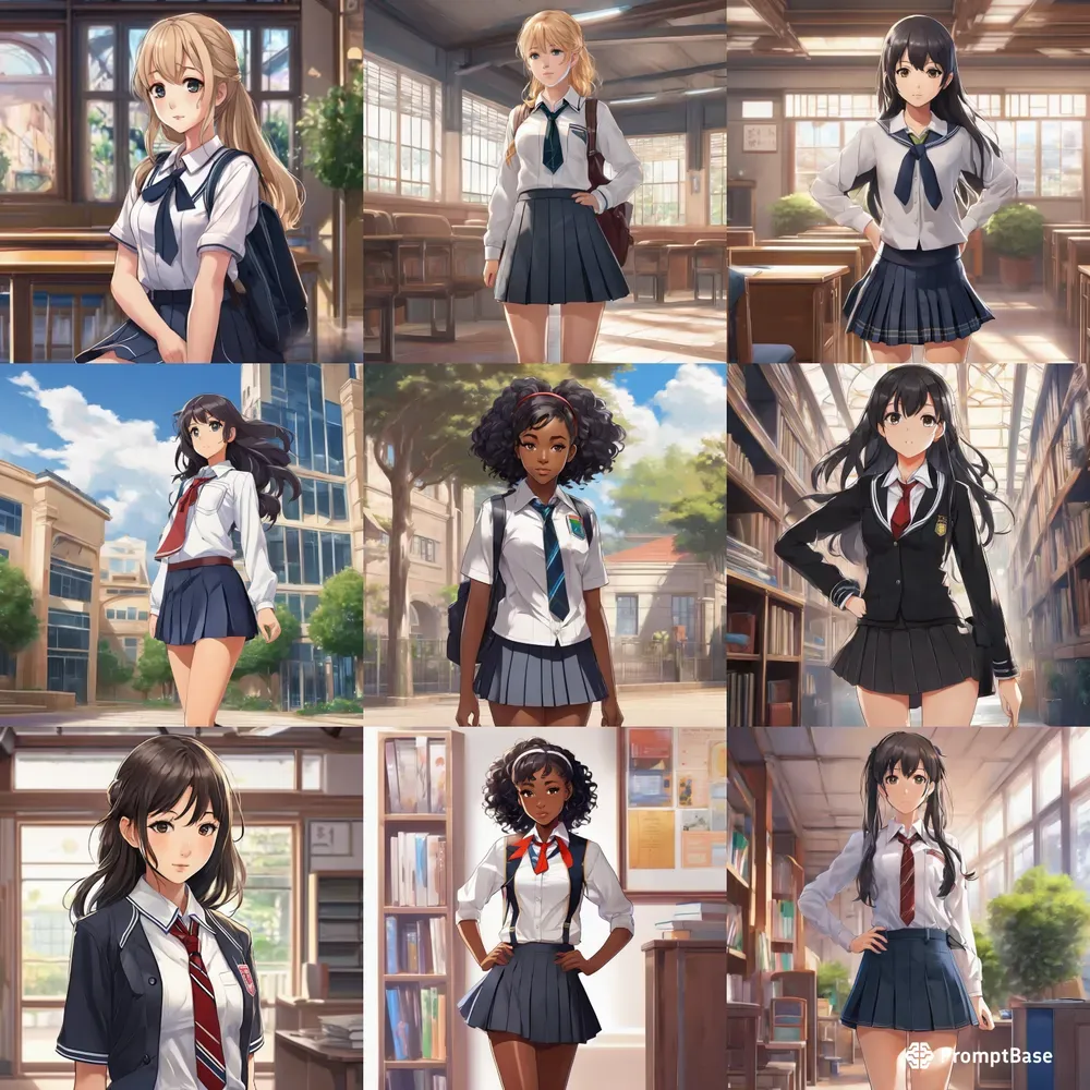 Anime School Girls Stable Diffusion Prompt | PromptBase