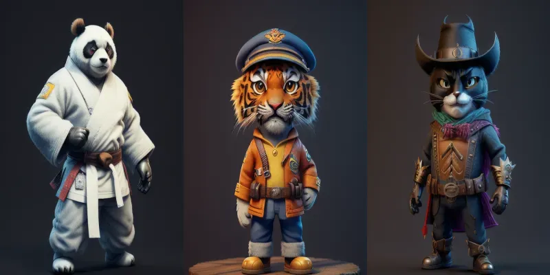 Funny Cute Animal Animation Characters Stable Diffusion Prompt | PromptBase