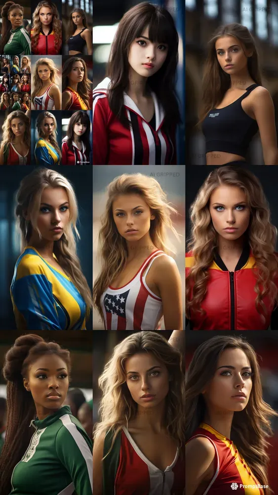 Countries As Cheerleaders Art Midjourney Prompt PromptBase