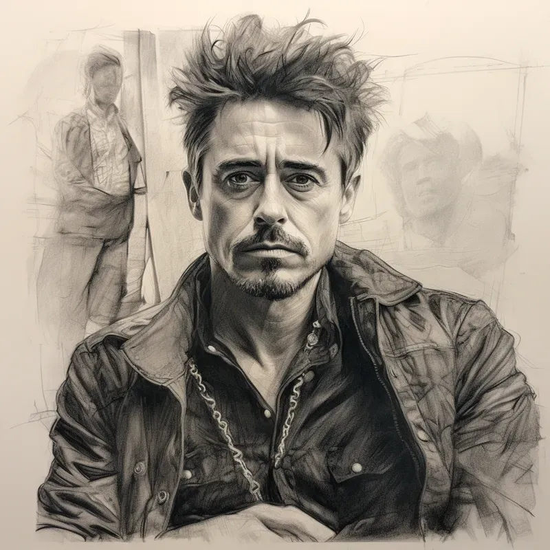 Portrait Rough Pages Rough Sketched Portraits Midjourney Prompt | PromptBase