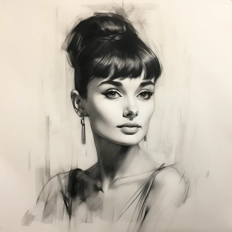 Portrait Rough Pages Rough Sketched Portraits Midjourney Prompt | PromptBase