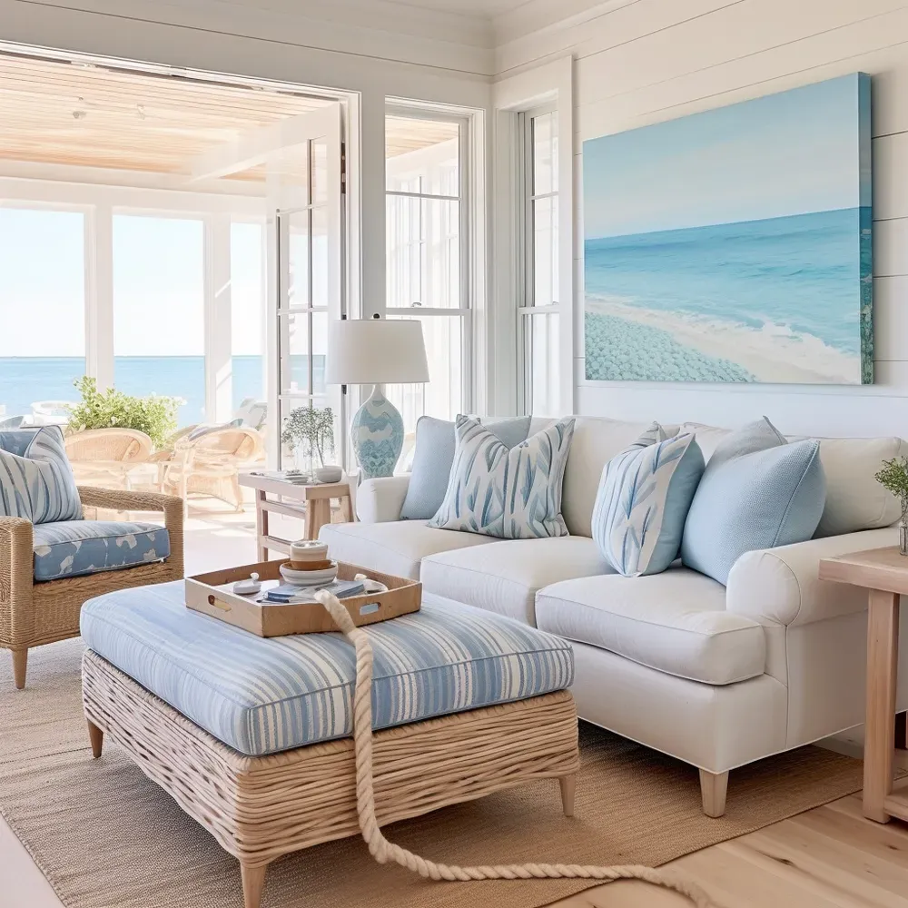 Photo inspiration: Coastal Nautical Interior Designs Midjourney Prompt Photo Inspiration