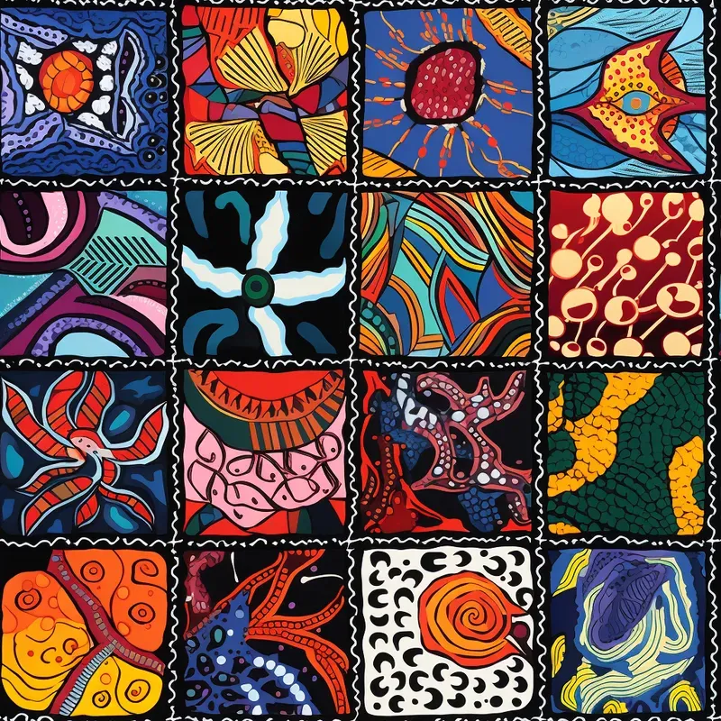 Textile Art Inspired Seamless Patterns Midjourney Prompt | PromptBase