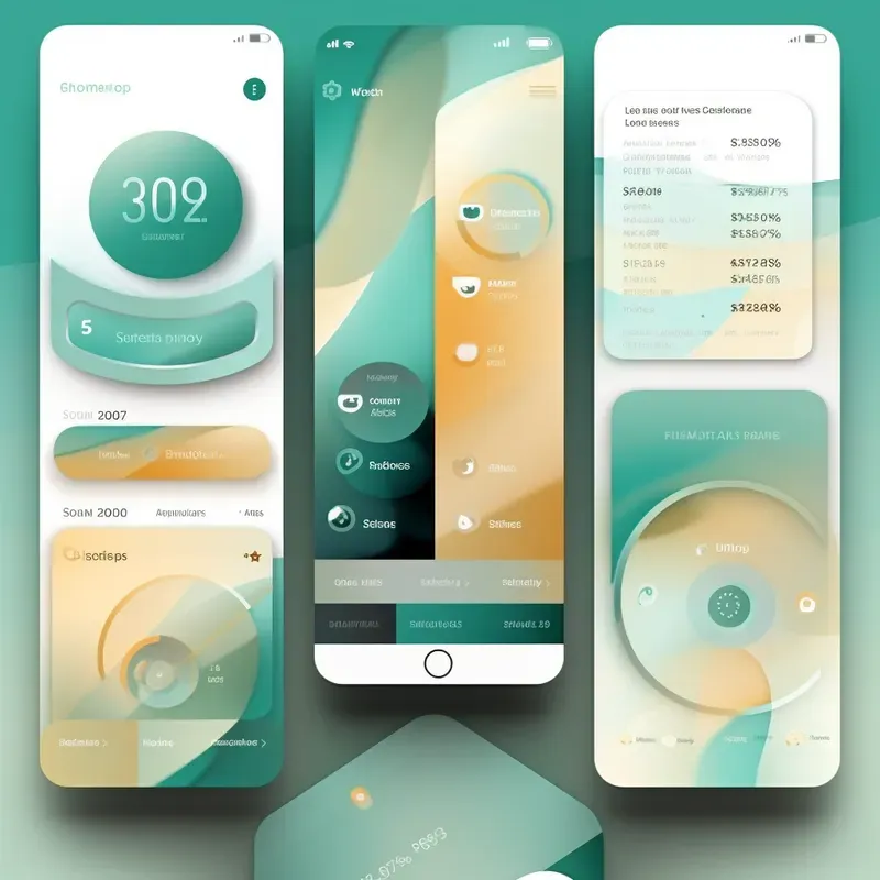 Bold Cellphone App Mock Ups Midjourney Prompt | PromptBase