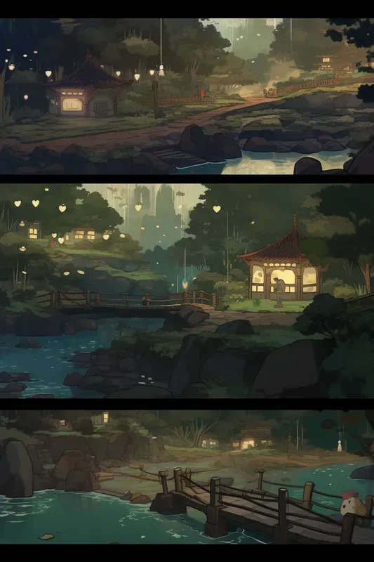 Cozy Scenic Comic Book Pages Midjourney Prompt | PromptBase