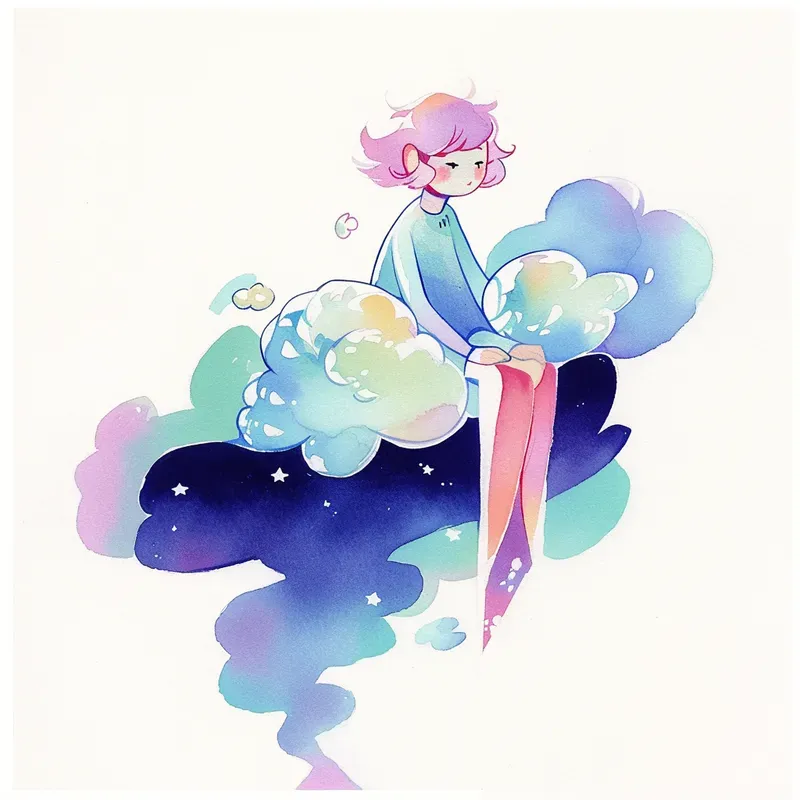 Dreamy Watercolor Anime Collections Midjourney Prompt | PromptBase