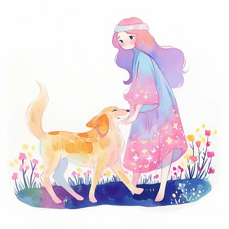 Dreamy Watercolor Anime Collections Midjourney Prompt | PromptBase
