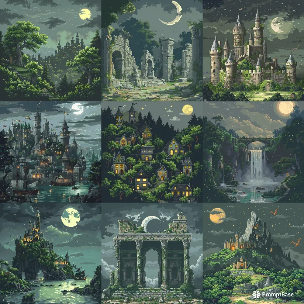 Pixel Art Illustrations Midjourney Prompt | PromptBase
