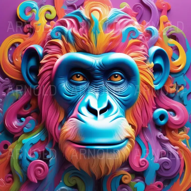Vibrant Fluid Animal Art Stable Diffusion Prompt | PromptBase