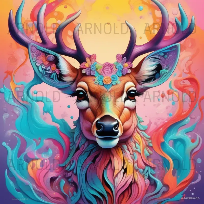 Vibrant Fluid Animal Art Stable Diffusion Prompt | PromptBase