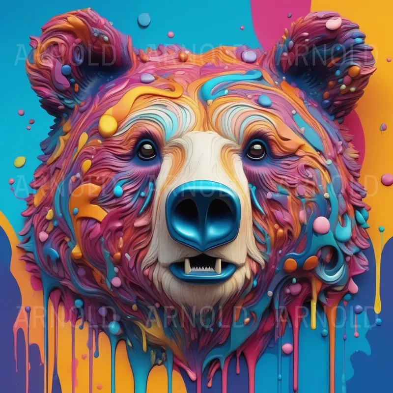 Vibrant Fluid Animal Art Stable Diffusion Prompt | PromptBase