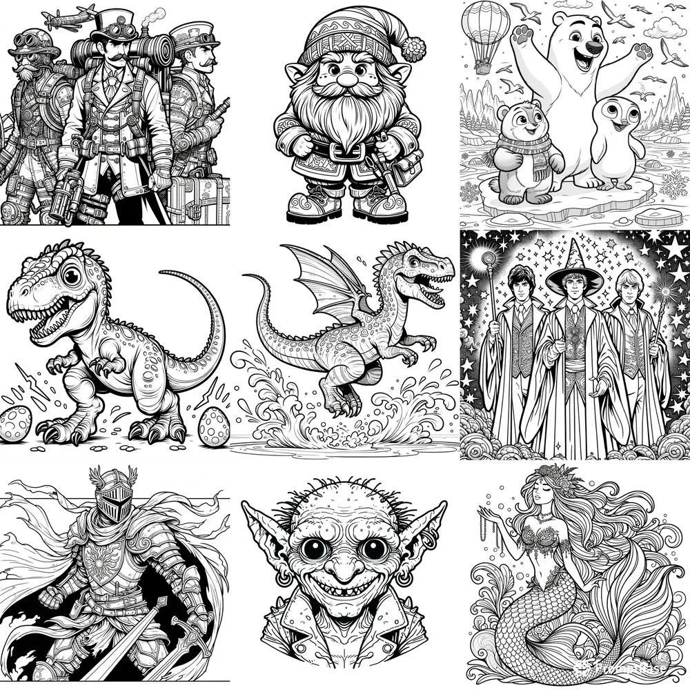 Color Magic Captivating Coloring Pages DALL·E Prompt | PromptBase