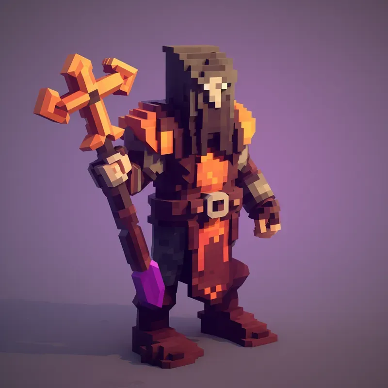 Voxcel Fantastic Game Characters Midjourney Prompt | PromptBase