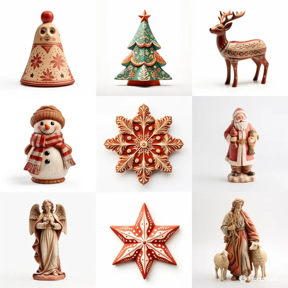 Christmas Figures Of Terracotta Midjourney Prompt PromptBase