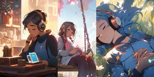 Lofi Music Anime Illustrations Wallpapers Midjourney Prompt | PromptBase