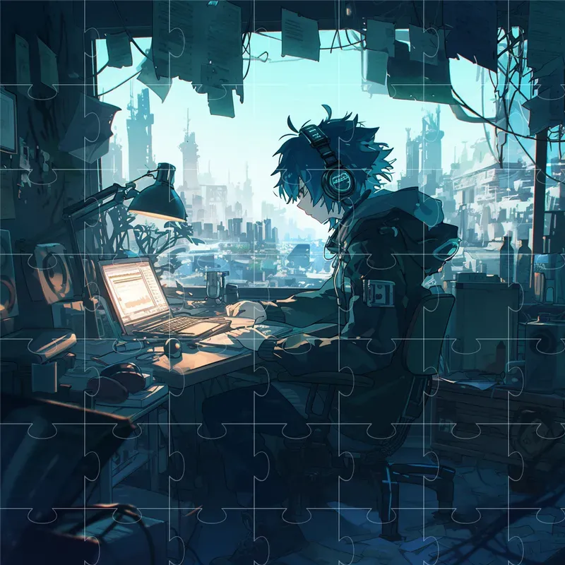 Lofi Music Anime Illustrations Midjourney Prompt | PromptBase