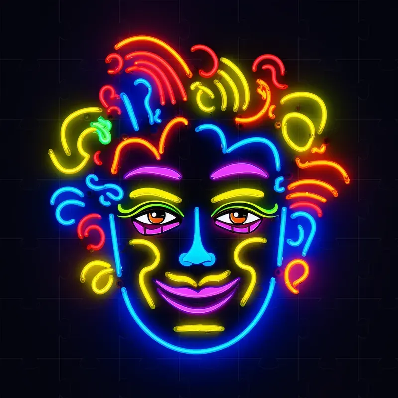 Neon Light Art Creator Midjourney Prompt PromptBase