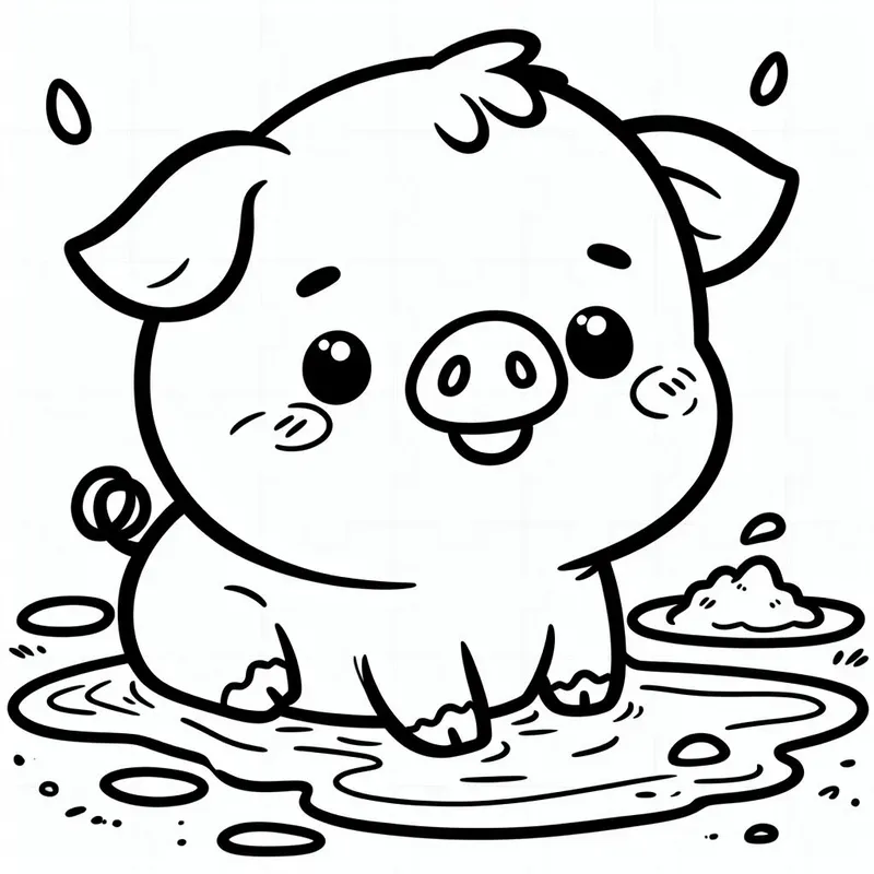 Simple Kawaii Animals Coloring Pages DALL·E Prompt PromptBase