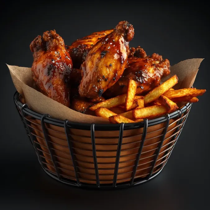 Fried Chicken Wing Baskets Midjourney Prompt PromptBase