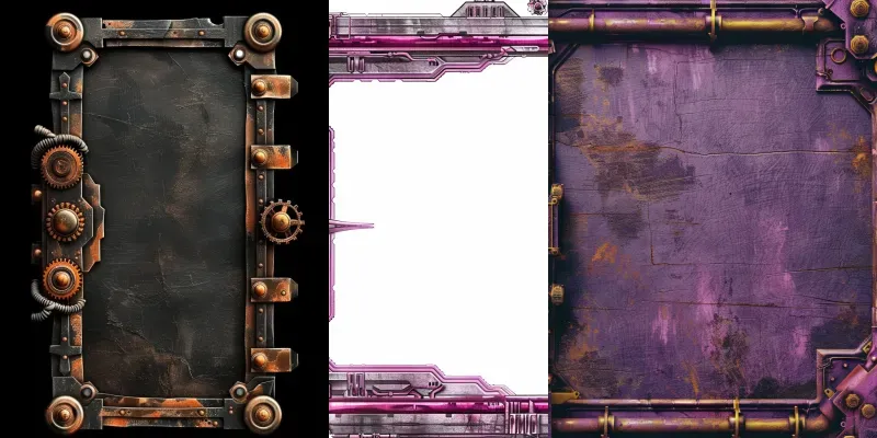 Frame Generator Prompt Frames In Industrial Steampunk Frames Generator App | PromptBase