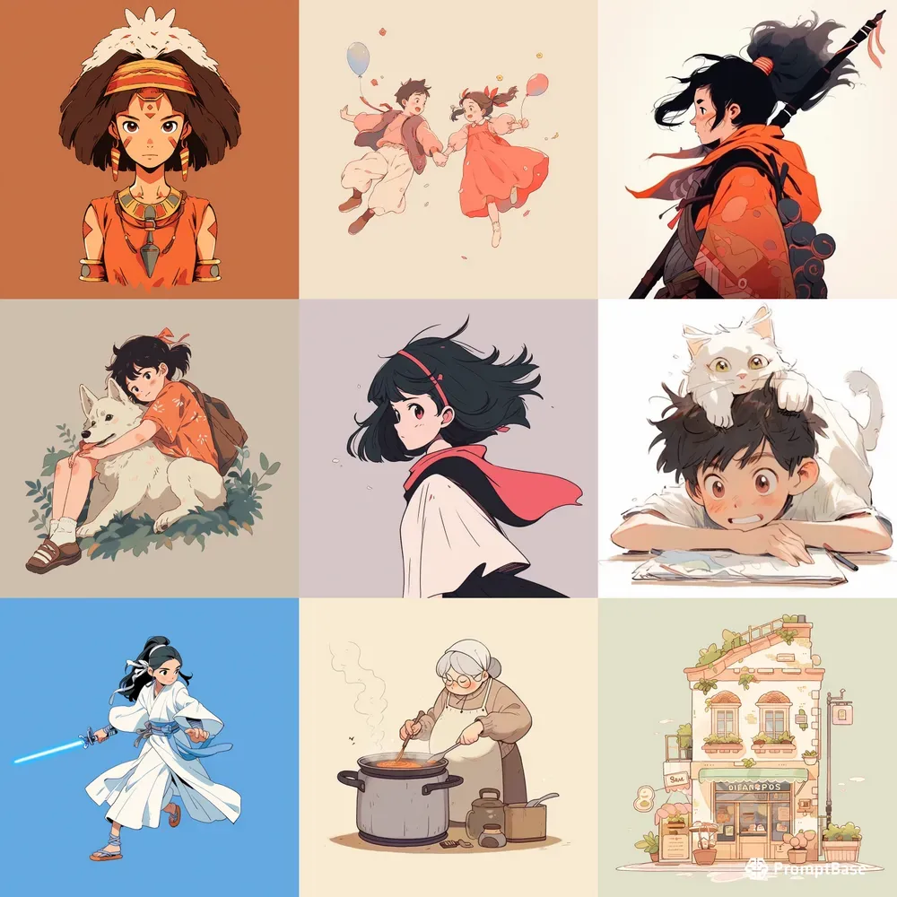 Studio Ghibli Illustrations Midjourney Prompt PromptBase