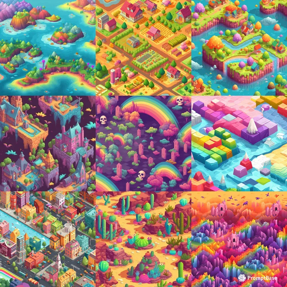 2D Pixel Game Location Asset Concept Art Midjourney Prompt | PromptBase