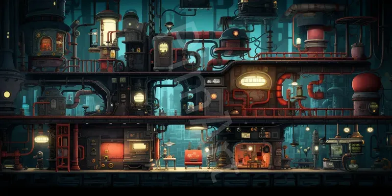 2D Game Level Designs Midjourney Prompt | PromptBase