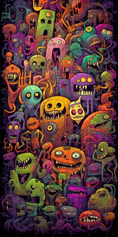 Creepy Doodle Patterns Midjourney Prompt | PromptBase