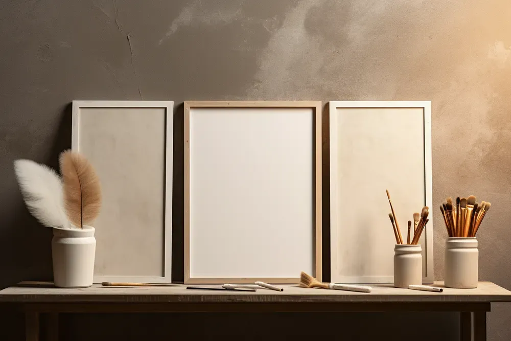 Triple Wall Art Mockup Collections Midjourney Prompt PromptBase